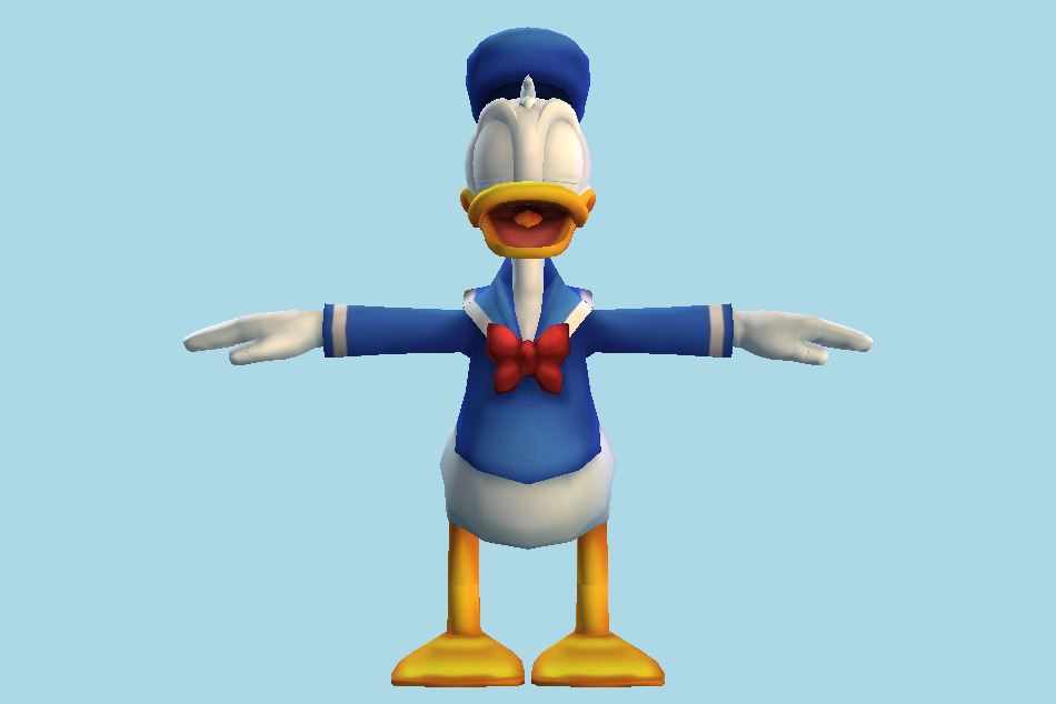 Kingdom Hearts 2 Donald Duck 3d model