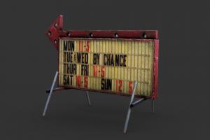 Sign Thing generic, junk, sign, buisness, clutter, rural, commercial, roadside, 3dsmax, scan, electric