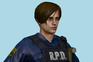 Leon Resident-Evil, RE, resident, evil, man, male, people, human, xna, characters, rigged