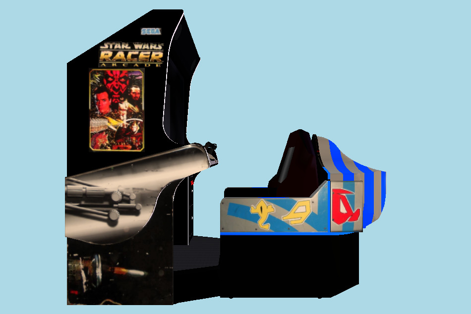 Star Wars Pod Racer Sitdown Arcade Machine 3d model