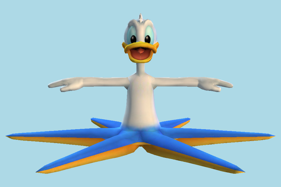 Kingdom Hearts Donald Duck (Atlantica) 3d model