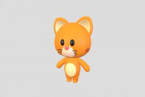 Character006 Cat cat, toon, cute, little, kitty, pet, mascot, meow, character, cartoon, model, animal