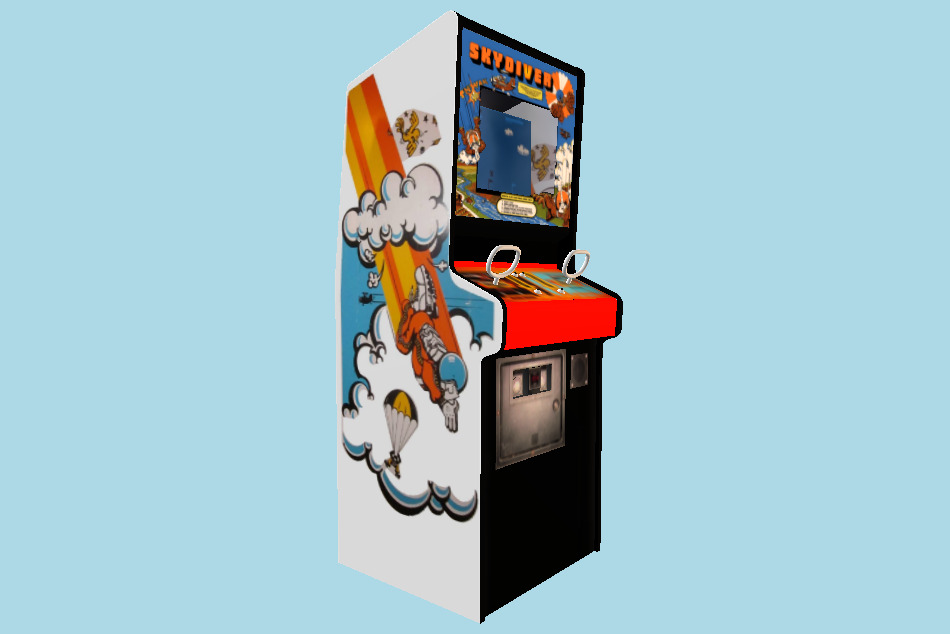 SkyDiver Upright Arcade Machine 3d model