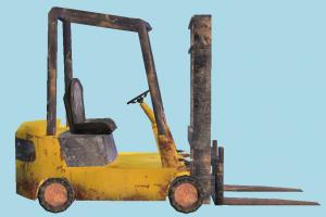 ForkLift Low-poly forklift, fork-lift, fork-truck, construction, truck, vehicle, carriage, wagon, low-poly