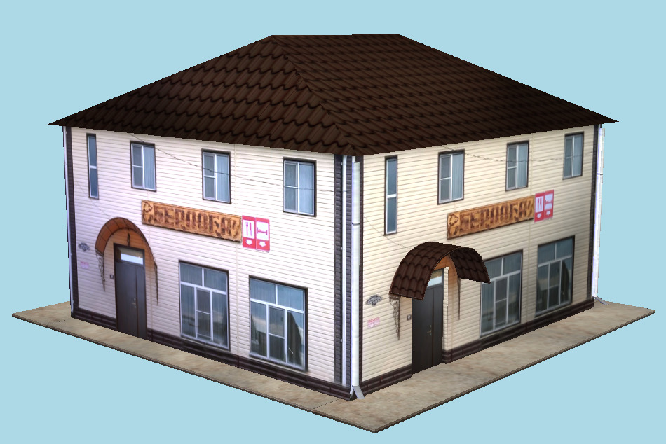 Roadside Cafe 3d model