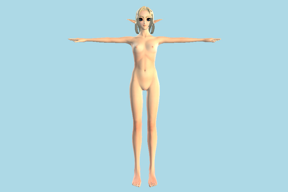Elf Girl Naked 3d model