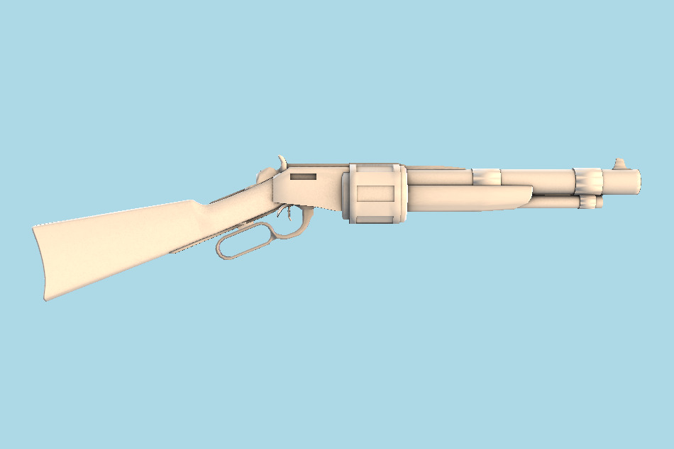 Lever Action Shotgun 3d model