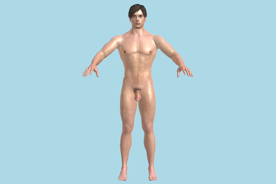 Resident Evil - Leon Naked Man 3d model