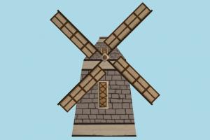 Windmill 2D windmill, mill, wind, country, build, 2d, structure