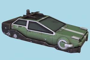 Cyberpunk Hovercar car, vehicle, cyberpunk, sci-fi, fallout