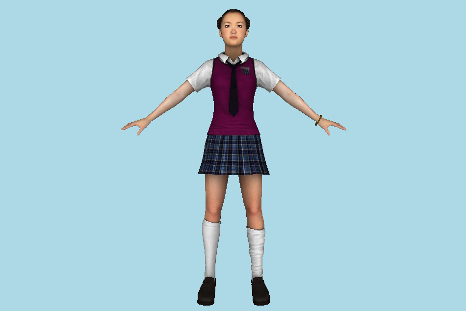Fireburst - Hanako Girl Student 3d model