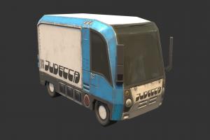 Small Box Truck truck, van, cargo, asset, vehicle, lowpoly, scifi, simple, basic, gameready