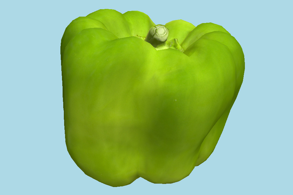 Green Bell Pepper 3d model