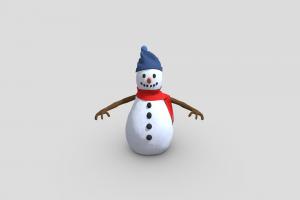cartoon snowman snowman, ice, snow, christmass, olaf, frozen, frost, character, man, fantasy, rigged