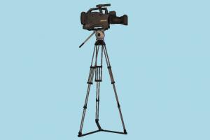 Camera camera, stool, stand, filming, digital, photo, photograph, photography, objects, electronic, electronics, movie, theater, lowpoly