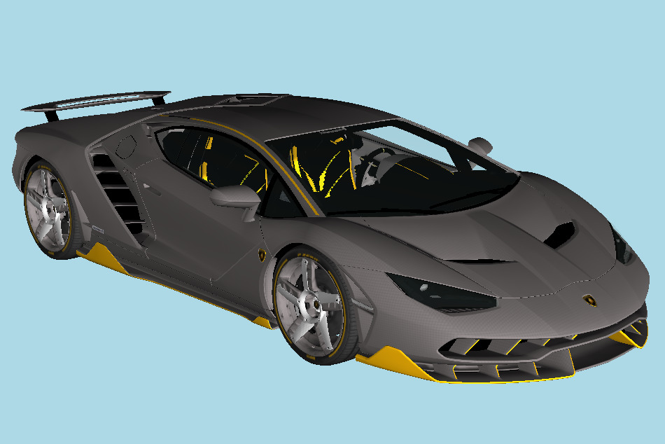Lamborghini Centenario Racing Car 3d model
