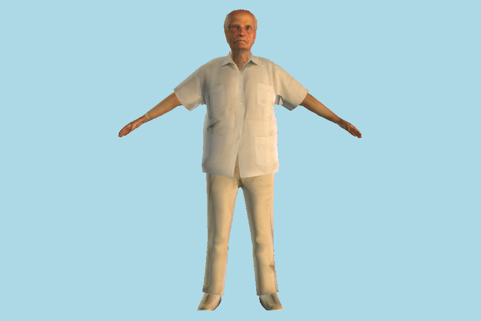Old Man Standing 3d model