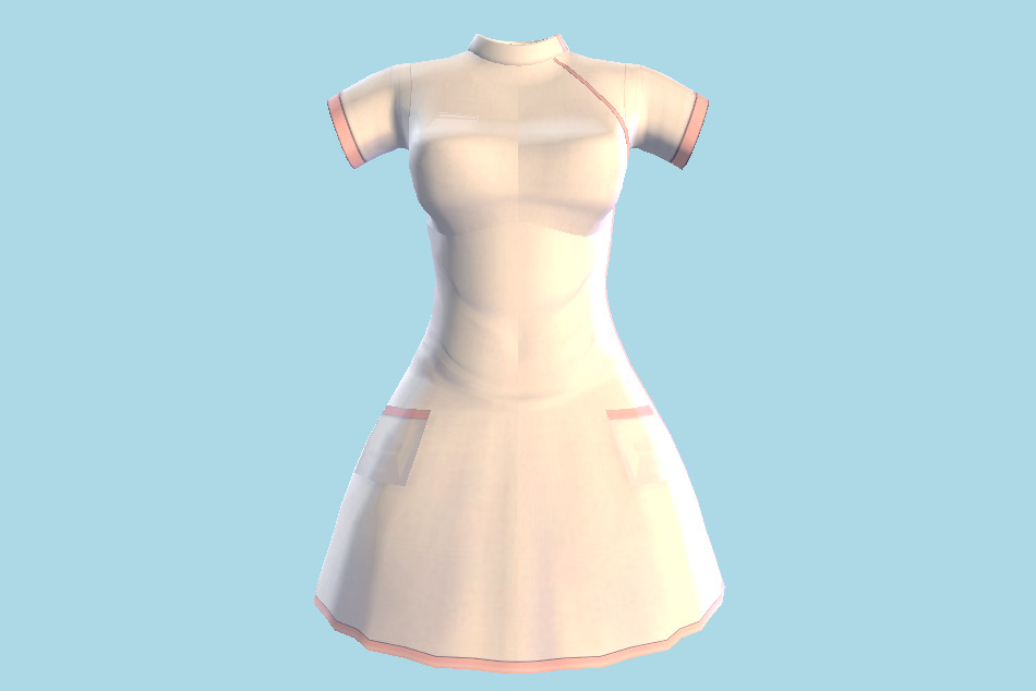 Nurse Uniform Dress 3d model