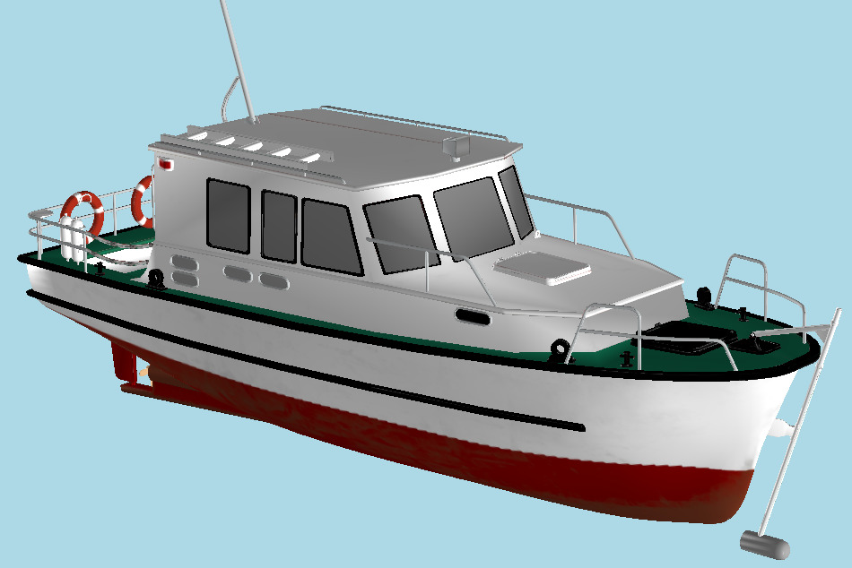 Hydrographic Boat 3d model