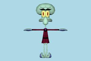 Squilliam FancysonChr_squilliam_bindpose uploaded, animated, rigged, rig, model