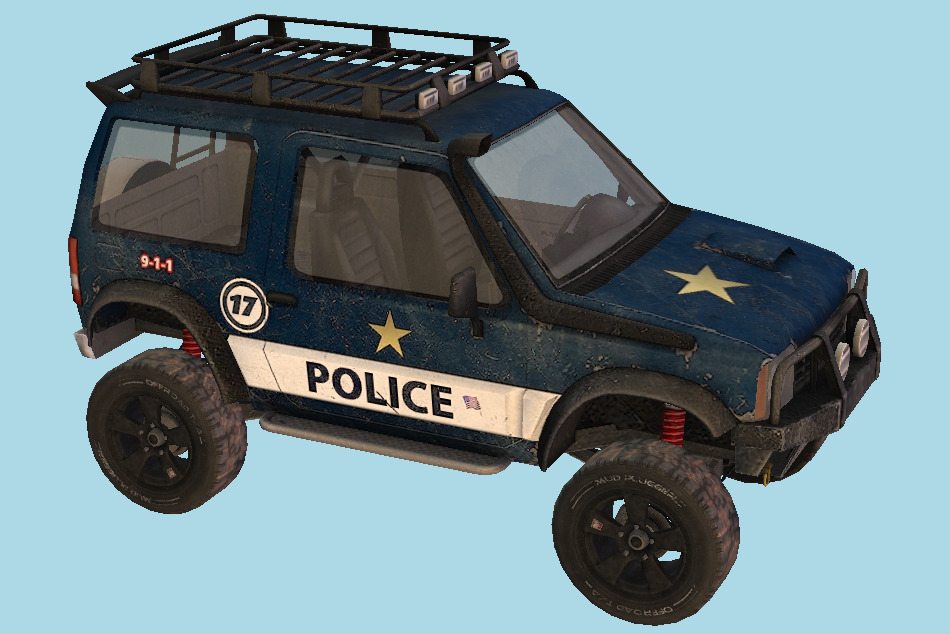 Fireburst - Offorad Police Car 3d model