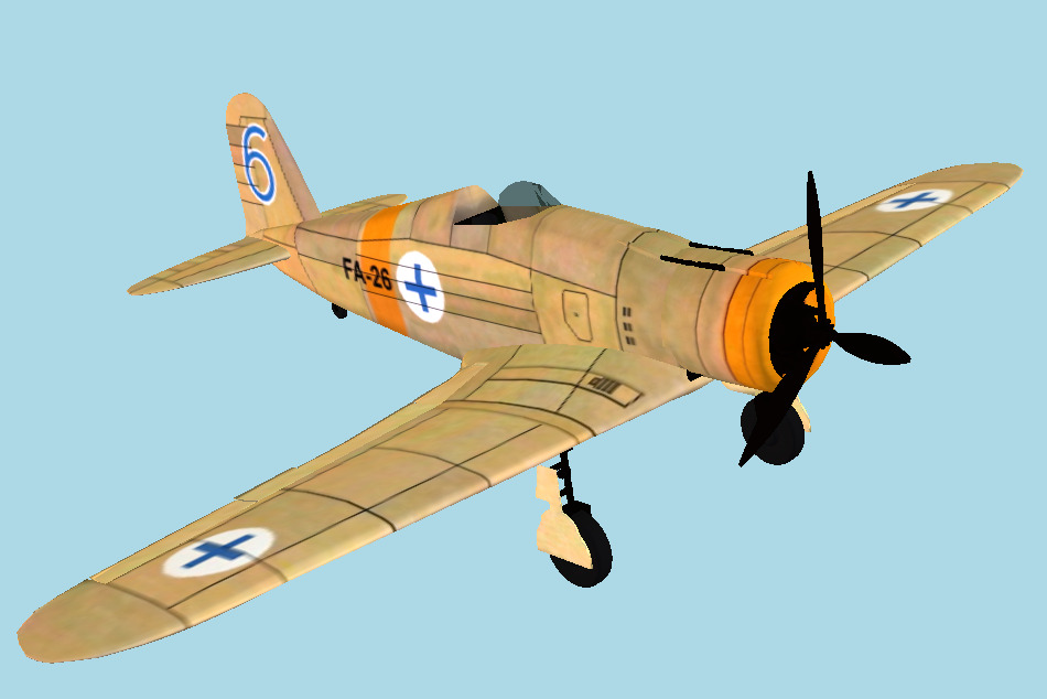 Fiatg50 Aircraft 3d model