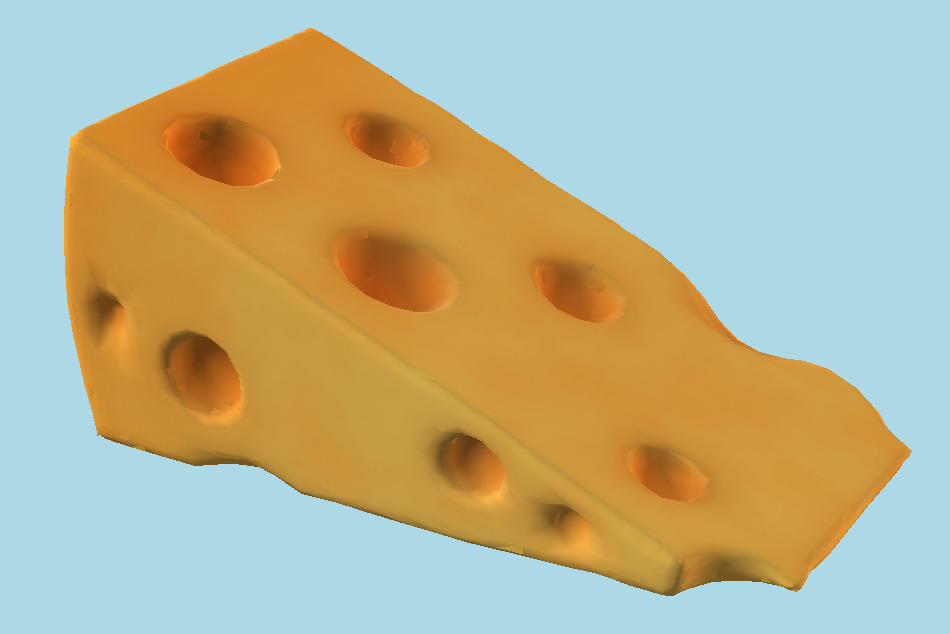 Holed Cheese 3d model