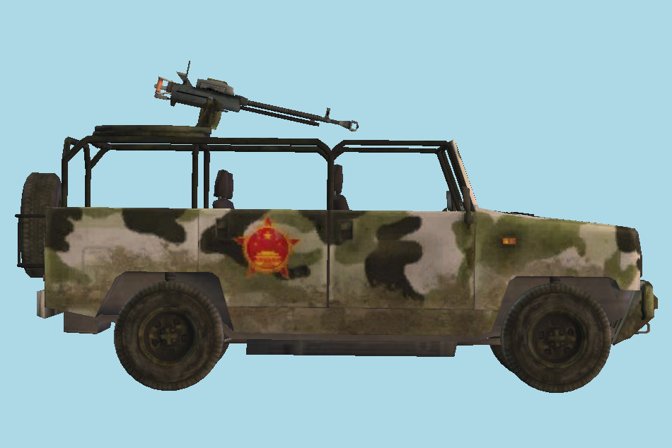 Jeep Military Car 3d model