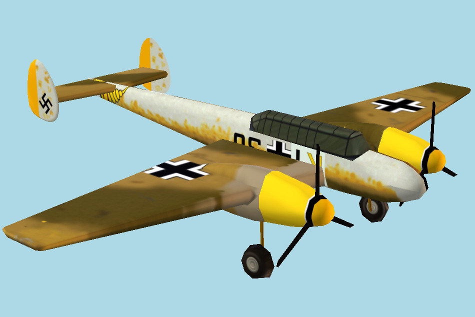 Messerschmitt BF 110 Aircraft 3d model