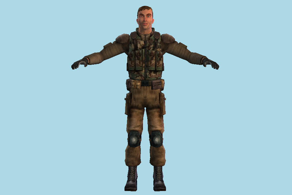 Stalker Army Man 3d model