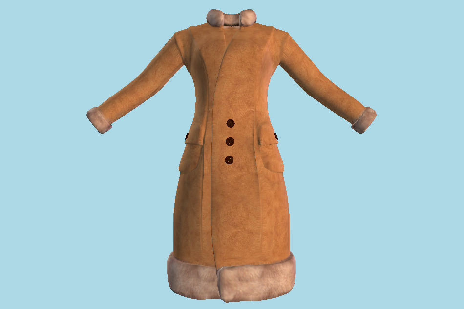 Fur Coat for Women 3d model