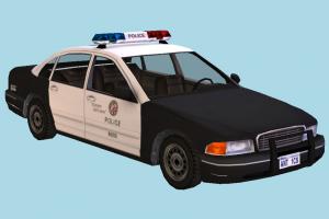 Police Car police-car, police, car, emergency, vehicle, truck, carriage, low-poly
