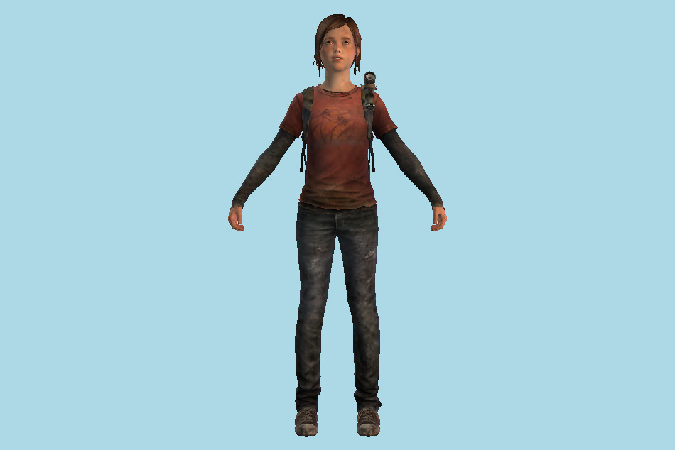 The Last Of Us - Ellie with Searchlight 3d model