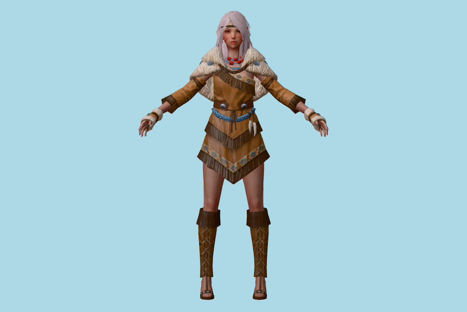 First Summoner: Players - FS Ranger (indian) 3d model