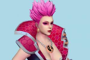 Amber character, warrior, woman, people