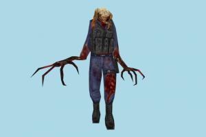 Gign Zombie mdl, hlmdl, halflife, characters, animated, zombie, monster