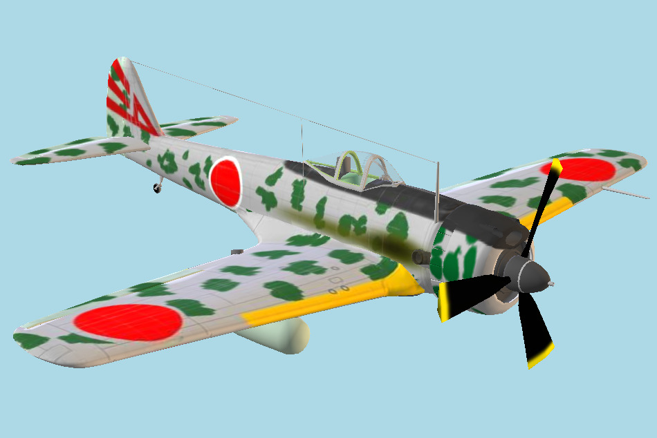 Nakajima Ki43 Bundle Aircraft 3d model