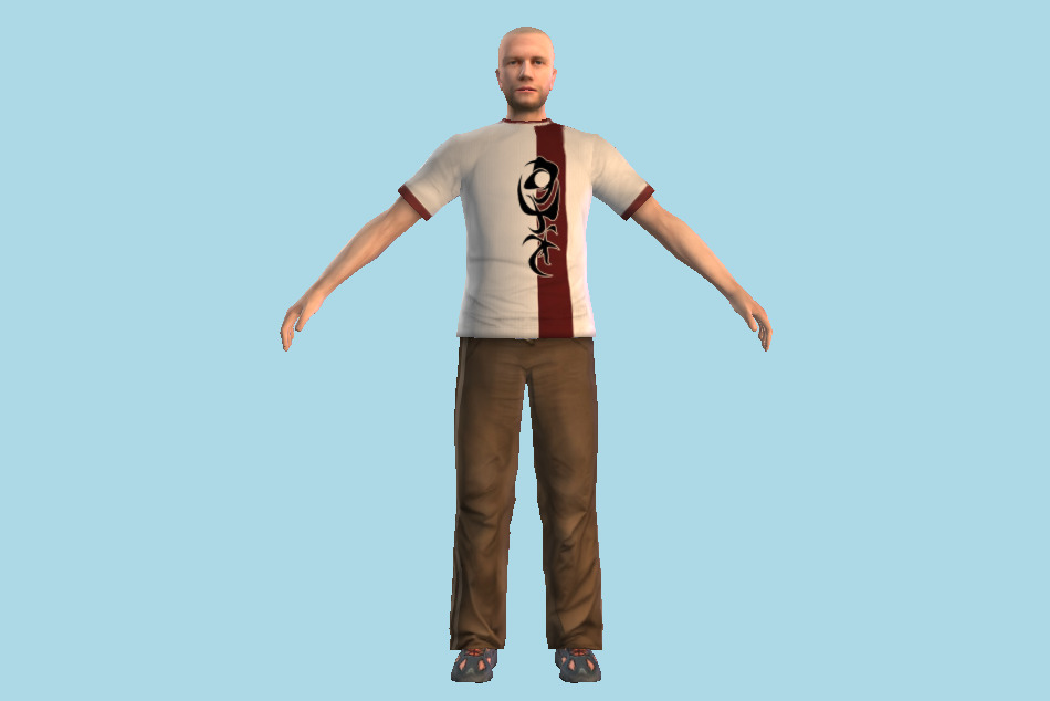 Sportive Young Man 3d model