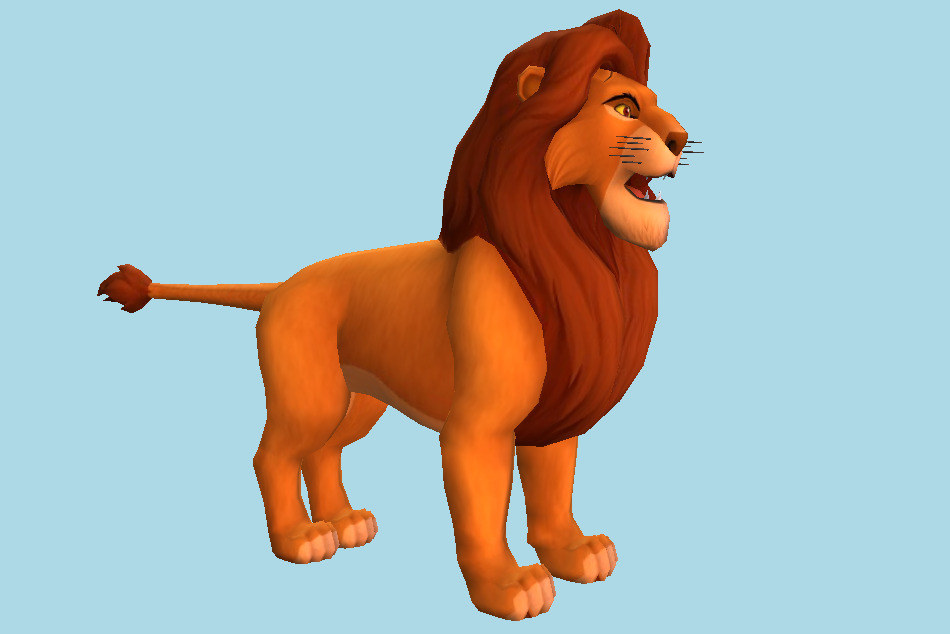 Simba Lion-King - Mufasa Character 3d model