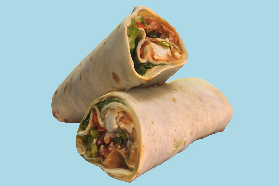 Shawarma Wrap Sandwich 3d model