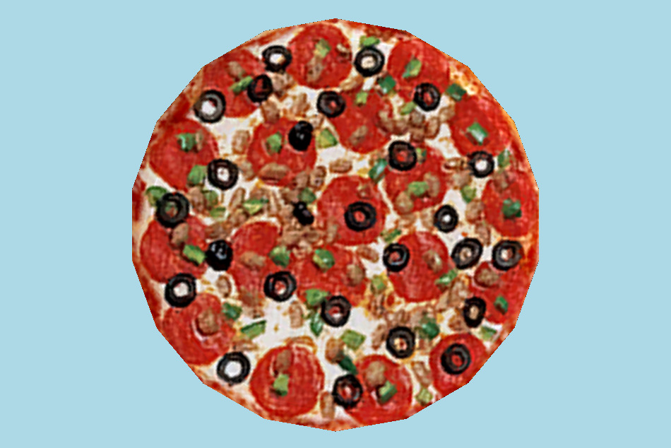 Full Pizza Supreme 3d model