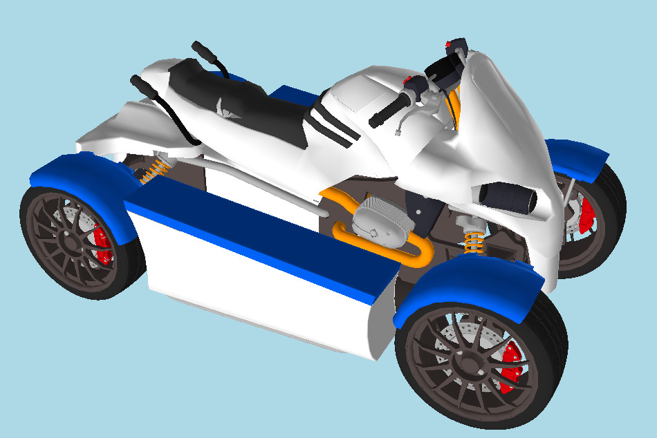 Motorcycle ATV 3d model