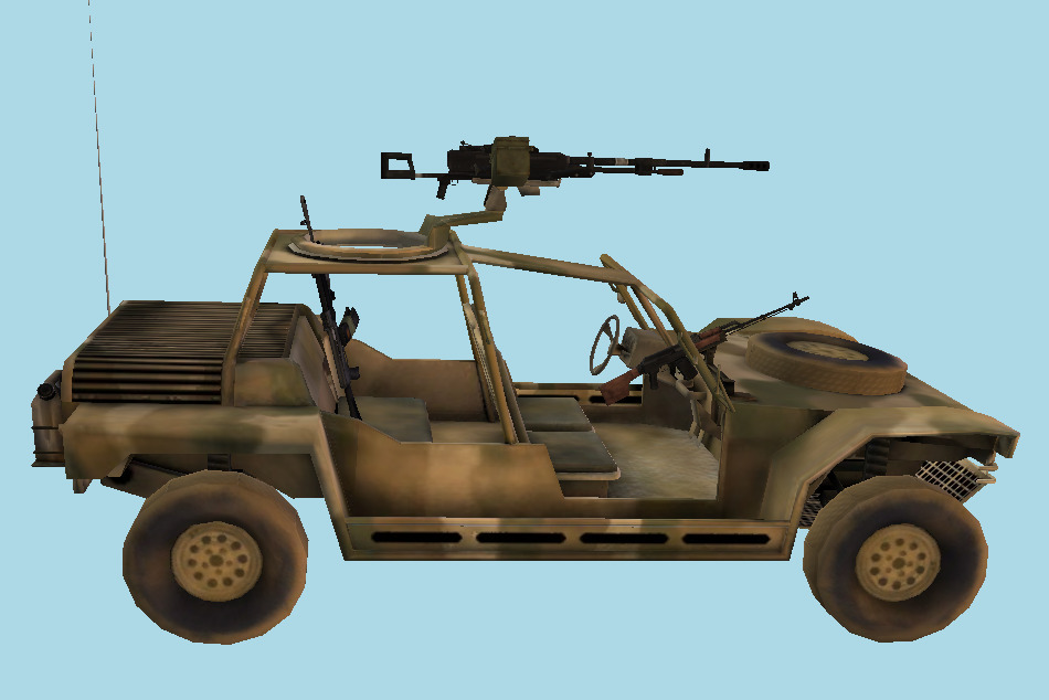 Machine Gun Armored Car 3d model