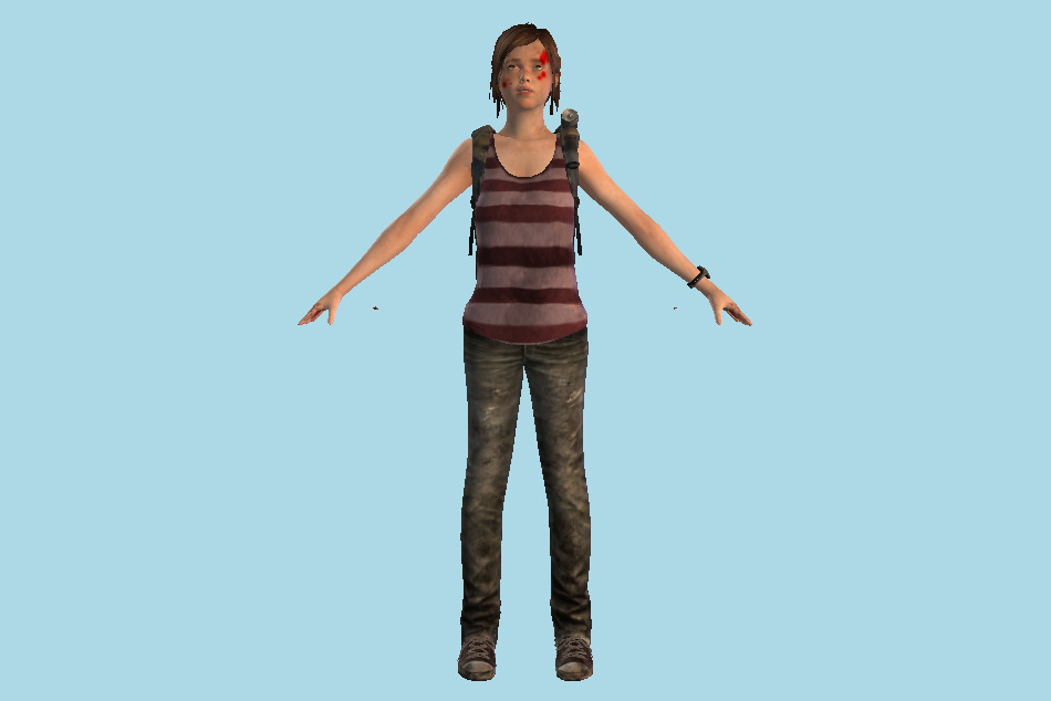 The Last Of Us - Left Behind Ellie Bloody Girl 3d model