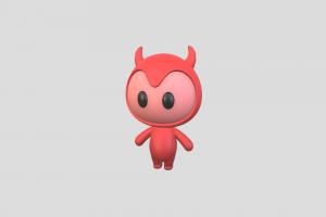Character070 Devil Mascot red, toon, little, bad, demon, devil, mascot, hell, horn, satan, character, cartoon, monster