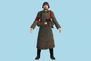 Nazi Soldier commandos, officer, army-man, soldier, army, man, male, people, human, character