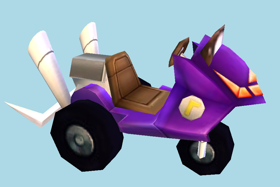Mario Kart Arcade GP 2 Waluigi Bike 3d model