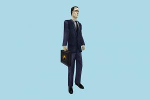 Gman mdl, hlmdl, halflife, characters, animated, business-man