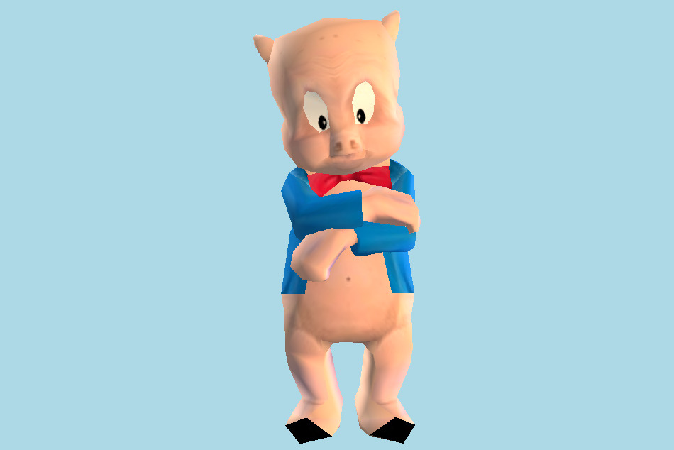 Looney Tunes: ACME Arsenal Porky Pig Statue 3d model