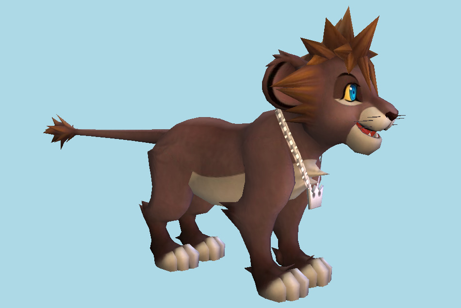 Kingdom Hearts 2 Sora (Pride Lands) Lion-King Character 3d model